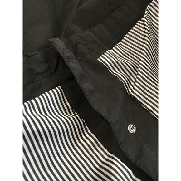 Allan Clark 50 Lightweight Hidden Button Up Blk Jacket Exterior Interior Pockets - Picture 9 of 9